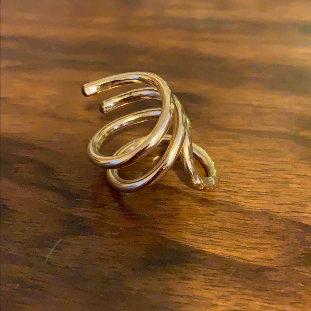 Nib Size 5 Gold Plated Modern Snake Ring - image 7